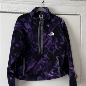 The North Face Black and Purple Fleece Jacket